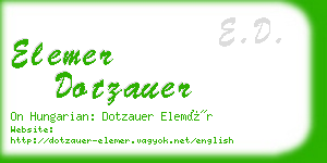 elemer dotzauer business card
